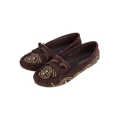 SMT-002 Montana West Western Leather Suede Moccasin Slipper Studs Accents - By Case