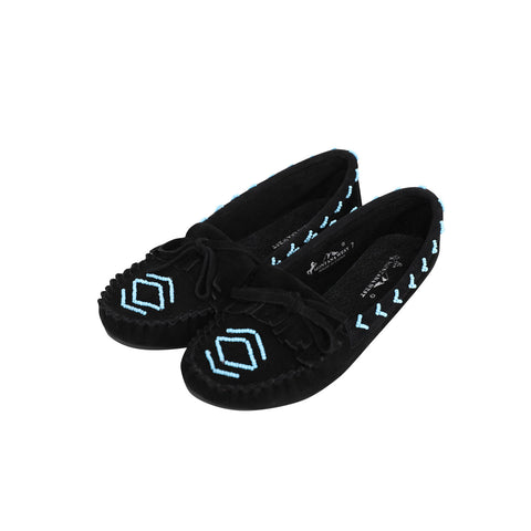 SMT-003 Montana West Western Leather Suede Moccasin Slipper Beaded Accents - By Case