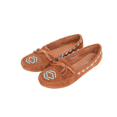 SMT-003 Montana West Western Leather Suede Moccasin Slipper Beaded Accents - By Case