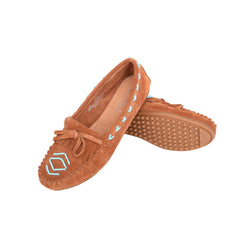 SMT-003 Montana West Western Leather Suede Moccasin Slipper Beaded Accents - By Case