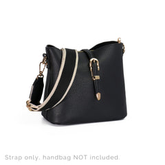 STP-1005  Montana West Guitar Style Crossbody Strap Solid Color Collection Black
