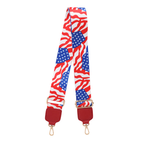 STP-US01  Montana West Guitar Style Crossbody Strap American Flag Print Collection