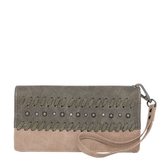 WG28-W039 Wrangler Whipstitch and Studs Western Wallet（Wrangler by Montana West）