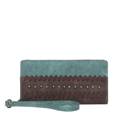 WG28-W039 Wrangler Whipstitch and Studs Western Wallet（Wrangler by Montana West）