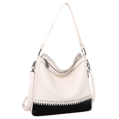 TR123G-918 Trinity Ranch Hair-On Leather Collection Dual Sided Concealed Carry Hobo/Crossbody Bag