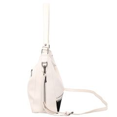 TR123G-918 Trinity Ranch Hair-On Leather Collection Dual Sided Concealed Carry Hobo/Crossbody Bag