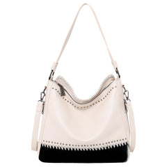 TR123G-918 Trinity Ranch Hair-On Leather Collection Dual Sided Concealed Carry Hobo/Crossbody Bag