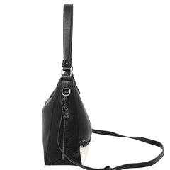 TR123G-918 Trinity Ranch Hair-On Leather Collection Dual Sided Concealed Carry Hobo/Crossbody Bag