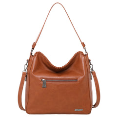 TR123G-918 Trinity Ranch Hair-On Leather Collection Dual Sided Concealed Carry Hobo/Crossbody Bag