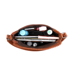 TR123G-918 Trinity Ranch Hair-On Leather Collection Dual Sided Concealed Carry Hobo/Crossbody Bag