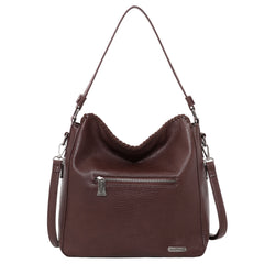 TR123G-918 Trinity Ranch Hair-On Leather Collection Dual Sided Concealed Carry Hobo/Crossbody Bag