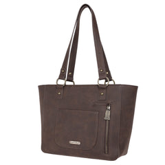 TR128G-8317 Trinity Ranch Hair-On Leather Collection Concealed Handgun Tote