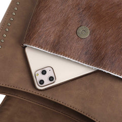 TR128G-918 Trinity Ranch Hair-On Leather Collection Concealed Handgun Hobo