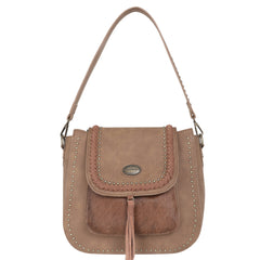 TR128G-918 Trinity Ranch Hair-On Leather Collection Concealed Handgun Hobo