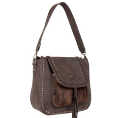 TR128G-918 Trinity Ranch Hair-On Leather Collection Concealed Handgun Hobo