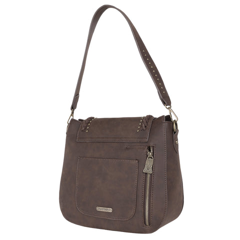 TR128G-918 Trinity Ranch Hair-On Leather Collection Concealed Handgun Hobo