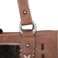 TR129G-8086 Trinity Ranch Hair-On Leather Collection Concealed Carry Satchel