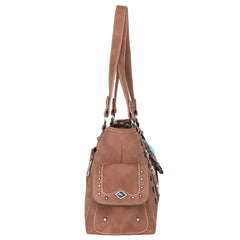 TR129G-8086 Trinity Ranch Hair-On Leather Collection Concealed Carry Satchel