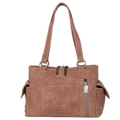 TR129G-8086 Trinity Ranch Hair-On Leather Collection Concealed Carry Satchel