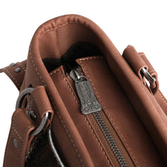 TR129G-8086 Trinity Ranch Hair-On Leather Collection Concealed Carry Satchel