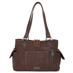 TR129G-8086 Trinity Ranch Hair-On Leather Collection Concealed Carry Satchel