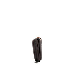 TR132-W010 Trinity Ranch Hair-On Studded Collection Secretary Style Wallet