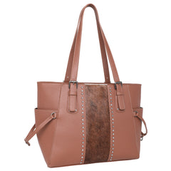 TR132G-8317 Trinity Ranch Hair-On Leather Studs Collection Concealed Carry Tote