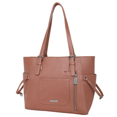 TR132G-8317 Trinity Ranch Hair-On Leather Studs Collection Concealed Carry Tote