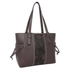 TR132G-8317 Trinity Ranch Hair-On Leather Studs Collection Concealed Carry Tote