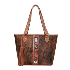 TR133G-8317 Trinity Ranch Hair-On Cowhide Collection Concealed Carry Tote