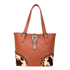 TR134G-8317 Trinity Ranch Hair-On Cowhide Buckle Collection Concealed Carry Tote