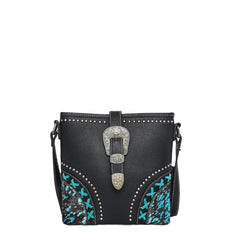 TR134G-9360 Trinity Ranch Hair On Cowhide Buckle Collection Concealed Carry Crossbody