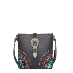 TR134G-9360 Trinity Ranch Hair On Cowhide Buckle Collection Concealed Carry Crossbody