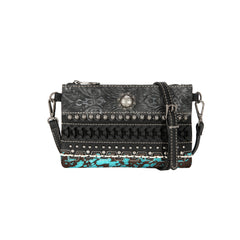 TR136-181 Trinity Ranch Hair On Cowhide Collection Wristlet/ Crossbody
