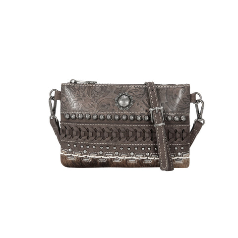 TR136-181 Trinity Ranch Hair On Cowhide Collection Wristlet/ Crossbody