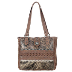 TR136G-8260 Trinity Ranch Hair On Cowhide Collection Concealed Carry Tote