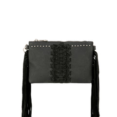 TR138-181 Trinity Ranch Leather Fringe Collection Clutch/Crossbody