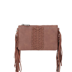 TR138-181 Trinity Ranch Leather Fringe Collection Clutch/Crossbody