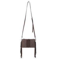TR138-181 Trinity Ranch Leather Fringe Collection Clutch/Crossbody