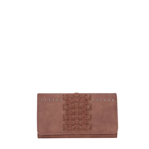 Crocodile embossed purse - leather, studs, fringe, Louis Vuitton