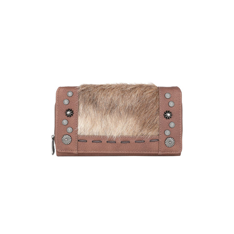 TR140-W010 Trinity Ranch Hair-On Cowhide Collection Wallet