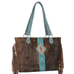 TR146G-8317 Trinity Ranch Hair On Cowhide Concealed Carry Tote