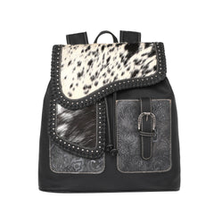 TR149-9110 Trinity Ranch Hair-On Cowhide Saddle Shape Collection Backpack