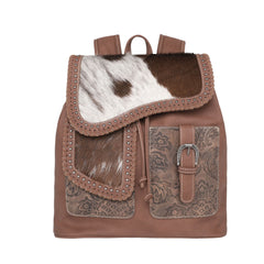TR149-9110 Trinity Ranch Hair-On Cowhide Saddle Shape Collection Backpack