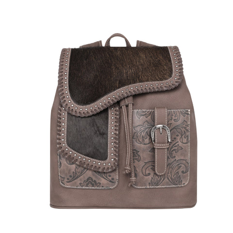 TR149-9110 Trinity Ranch Hair-On Cowhide Saddle Shape Collection Backpack