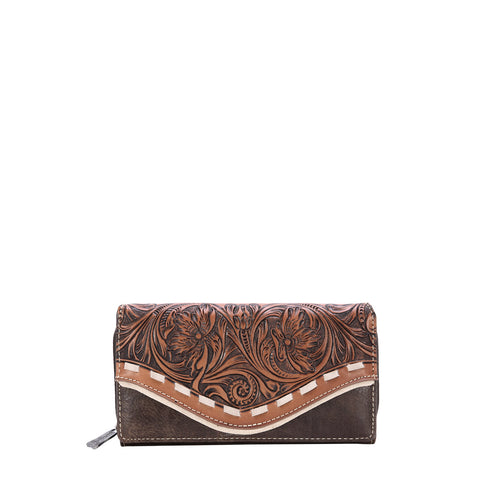 TR150-W010 Trinity Ranch Tooled Collection Wallet