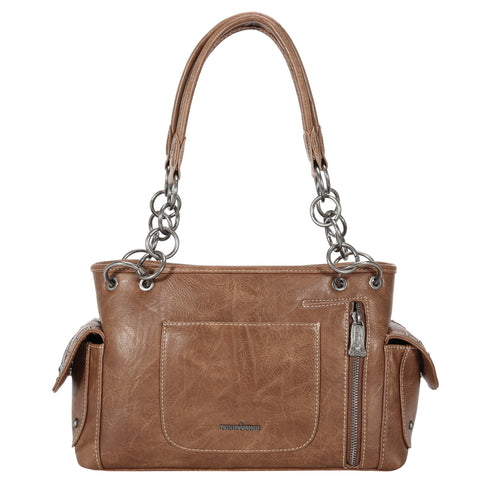 TR150G-8085 Trinity Ranch Tooled Collection Concealed Carry Satchel