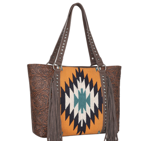 Multi Color Fringe Bucket Leather Bag  Montana West, American Bling,  Trinity Ranch Western Purses & Bags