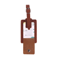 TVT-004 Montana West Real Leather Luggage Tag  (Pre-pack 12Pcs/Assorted Colors)