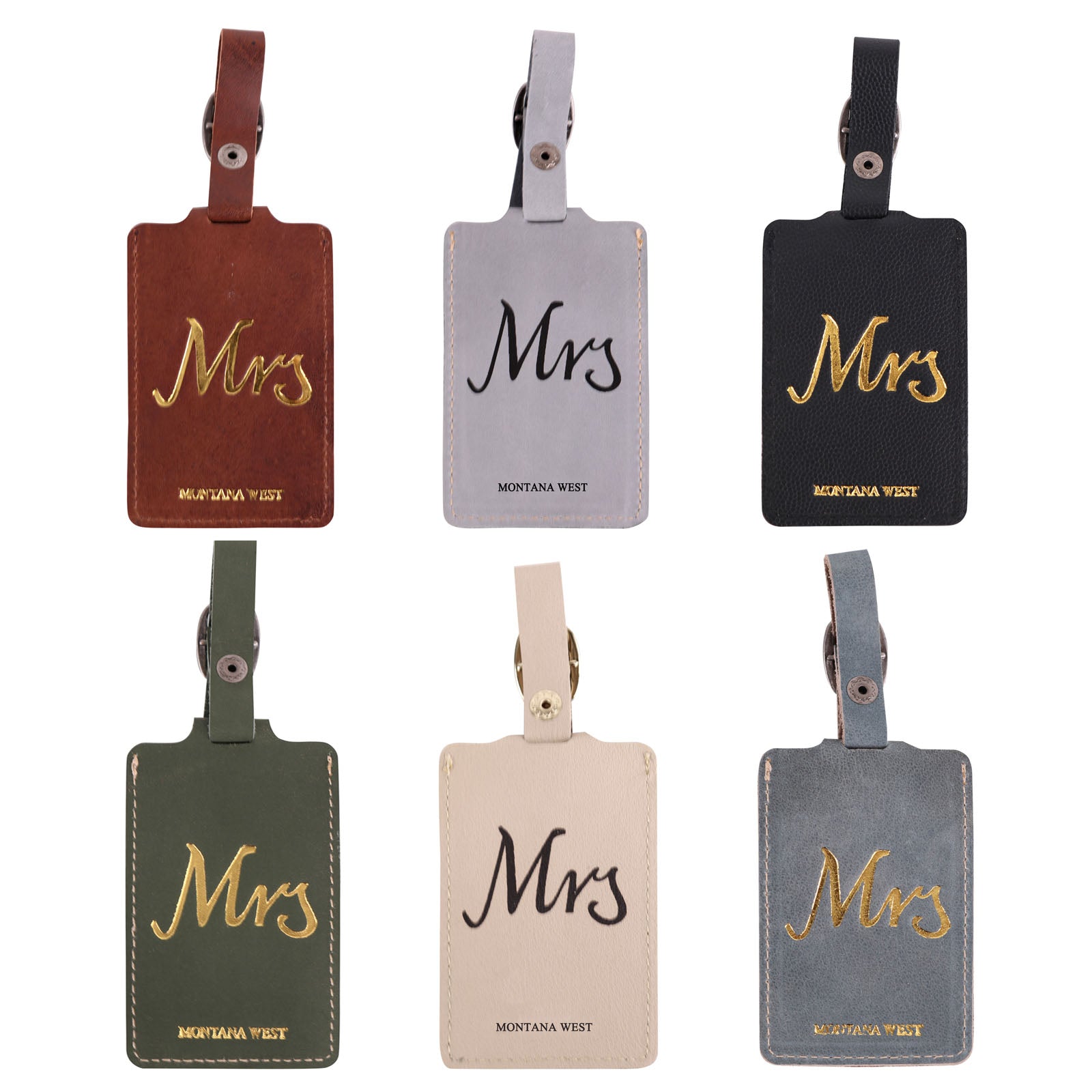 Engravable Luggage ID Tag, Natural Leather